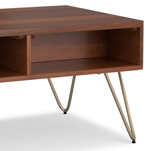 English Elm Diaz Solid Mango Wood Lift Top Coffee Table with Hidden Storage and Hairpin Legs B2732P549804