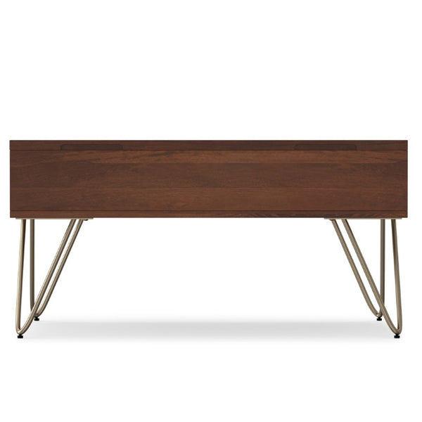English Elm Diaz Solid Mango Wood Lift Top Coffee Table with Hidden Storage and Hairpin Legs B2732P549804