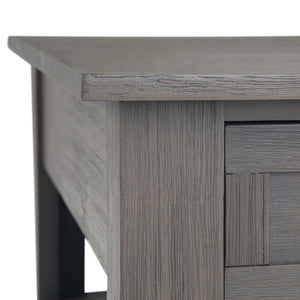 English Elm Diaz Solid Oak Lift Top Coffee Table with Hairpin Legs and Hidden Storage Cubby 38 x 38 x 18.5 Grey B2732P549807
