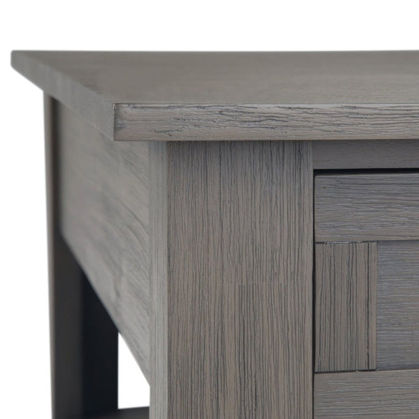 English Elm Diaz Solid Oak Lift Top Coffee Table with Hairpin Legs and Hidden Storage Cubby 38 x 38 x 18.5 Grey B2732P549807