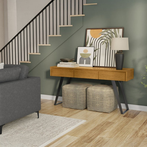 English Elm Ardson Round Mango Wood Drum Coffee Table Whitewash Finish for Coastal Living Brown Metal & Wood 16 x 60 x 30 B2732P551496