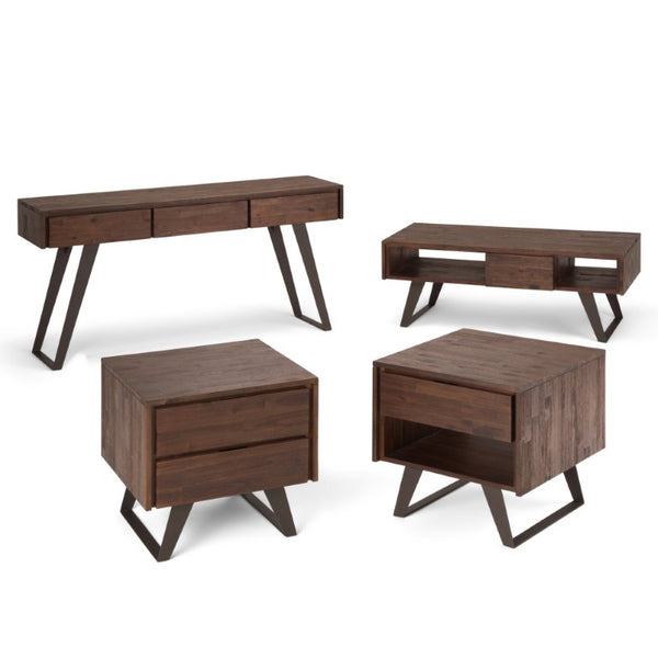 English Elm Diaz Solid Mango Wood Lift Top Square Coffee Table with Hidden Storage and Hairpin Legs 16 x 60 x 30 inches B2732P551501