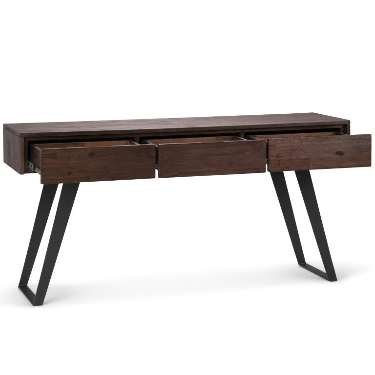 English Elm Diaz Solid Mango Wood Lift Top Square Coffee Table with Hidden Storage and Hairpin Legs 16 x 60 x 30 inches B2732P551501