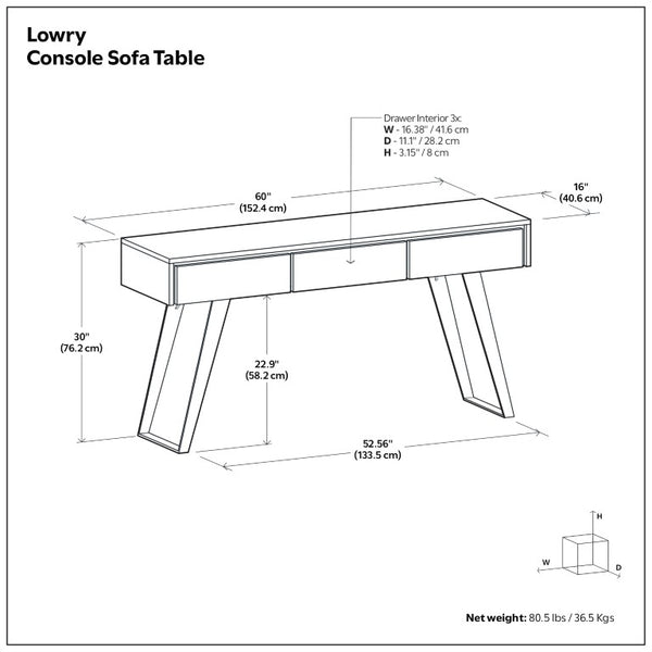 English Elm Diaz Solid Mango Wood Lift Top Square Coffee Table with Hidden Storage and Hairpin Legs 16 x 60 x 30 inches B2732P551501