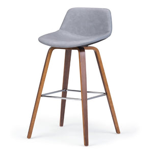 English Elm Harvard Bentwood Counter Stools Set of 2 Mid-Century Vegan Leather Kitchen Island Seating B2732P556860