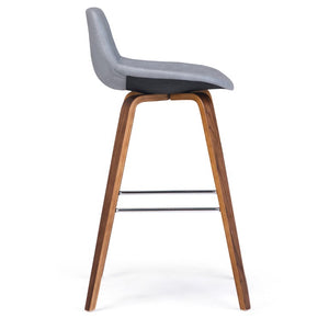 English Elm Harvard Bentwood Counter Stools Set of 2 Mid-Century Vegan Leather Kitchen Island Seating B2732P556860