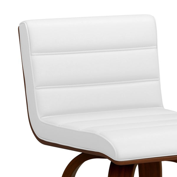 English Elm Calderon Swivel Counterstool Bentwood Mid-Century Faux Leather Padded Kitchen Island Seat B2732P556872