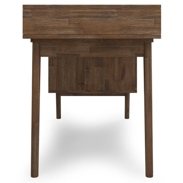 English Elm Mooney Solid Acacia Writing Desk with Side Drawers Mid-Century Home Office Style 24 x 60 x 31 B2732P562468