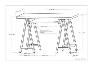 English Elm Spokane Walnut Veneer Writing Desk with Keyboard Tray and Industrial Steel Base B2732P562472