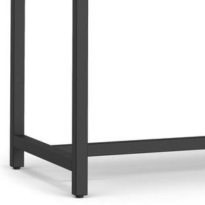 English Elm Dorian Solid Acacia Wood Writing Desk with Matte Black Frame and Keyboard Tray 48 inches B2732P562478