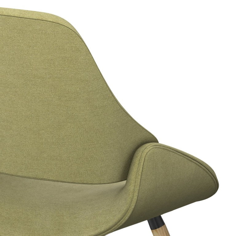 English Elm Halston Bentwood Dining Chair Woven Fabric Seat Curved Back Oak Leg Modern B2732P577448