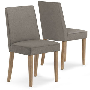 English Elm Mabel Solid Rubberwood Upholstered Dining Chair Set Tailored Farmhouse Style Seating B2732P577451
