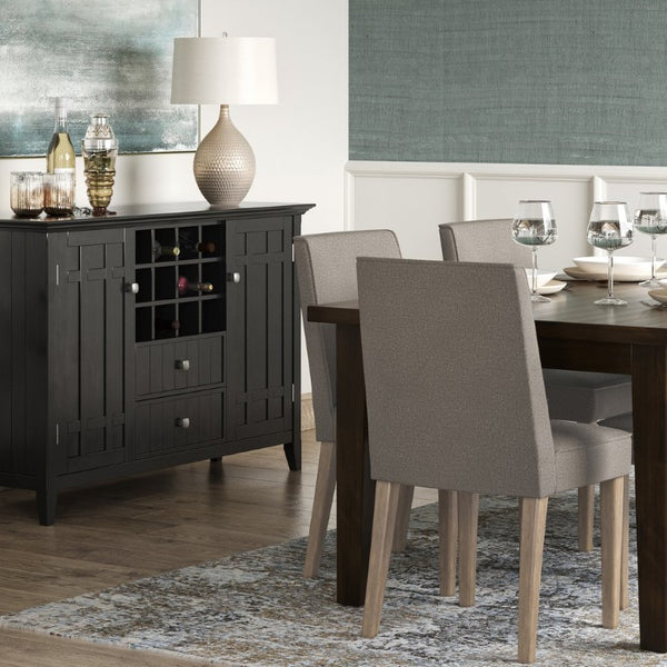 English Elm Mabel Solid Rubberwood Upholstered Dining Chair Set Tailored Farmhouse Style Seating B2732P577451