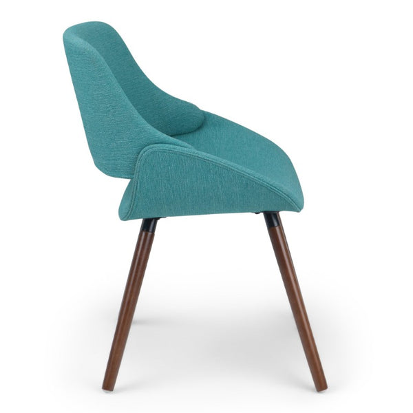 English Elm Halston Bentwood Style Dining Chair Woven Upholstery Walnut Legs Modern Appeal B2732P577457