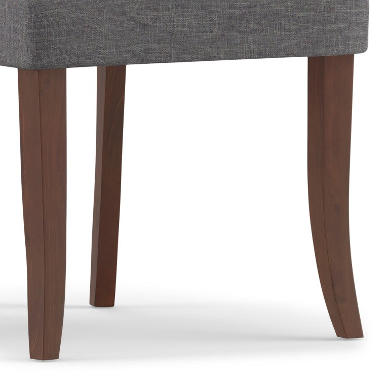 English Elm Victoria Linen Upholstered Dining Chair Set of 2 Solid Wood Frame Contemporary B2732P577459