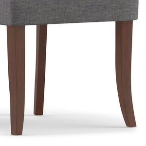 English Elm Victoria Linen Upholstered Dining Chair Set of 2 Solid Wood Frame Contemporary B2732P577459