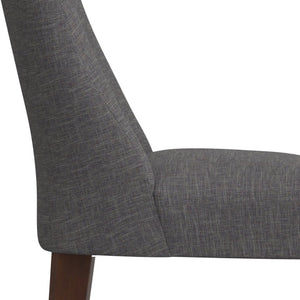 English Elm Victoria Linen Upholstered Dining Chair Set of 2 Solid Wood Frame Contemporary B2732P577459