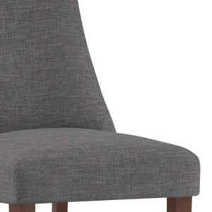 English Elm Victoria Linen Upholstered Dining Chair Set of 2 Solid Wood Frame Contemporary B2732P577459