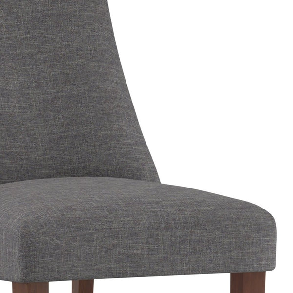 English Elm Victoria Linen Upholstered Dining Chair Set of 2 Solid Wood Frame Contemporary B2732P577459