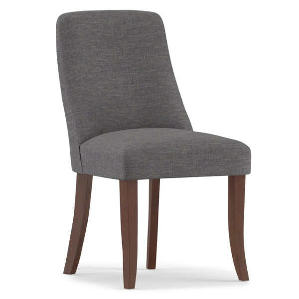 English Elm Victoria Linen Upholstered Dining Chair Set of 2 Solid Wood Frame Contemporary B2732P577459
