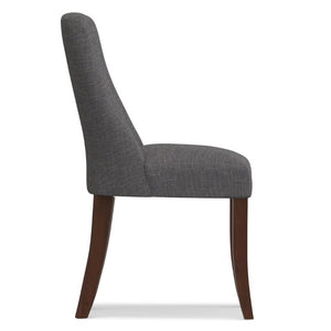 English Elm Victoria Linen Upholstered Dining Chair Set of 2 Solid Wood Frame Contemporary B2732P577459