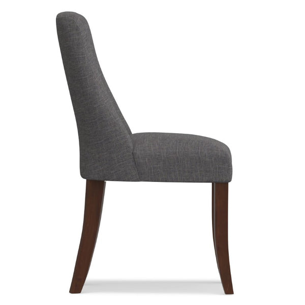 English Elm Victoria Linen Upholstered Dining Chair Set of 2 Solid Wood Frame Contemporary B2732P577459