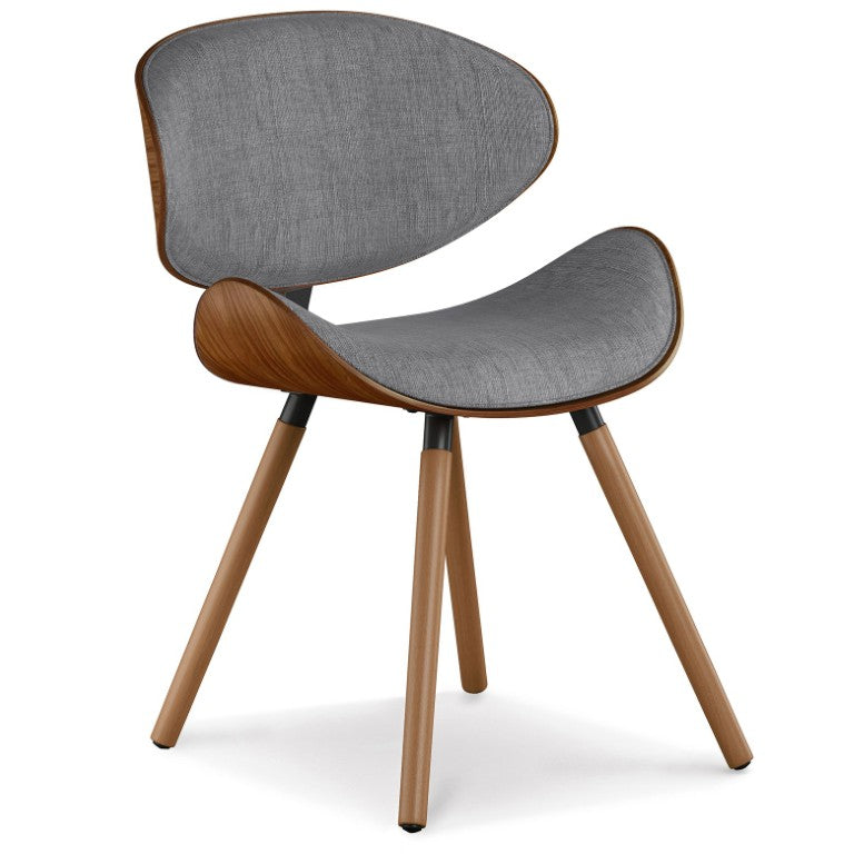 English Elm Sierra Bentwood Dining Chair Linen Upholstery Beech Legs for Kitchen or Office B2732P577462
