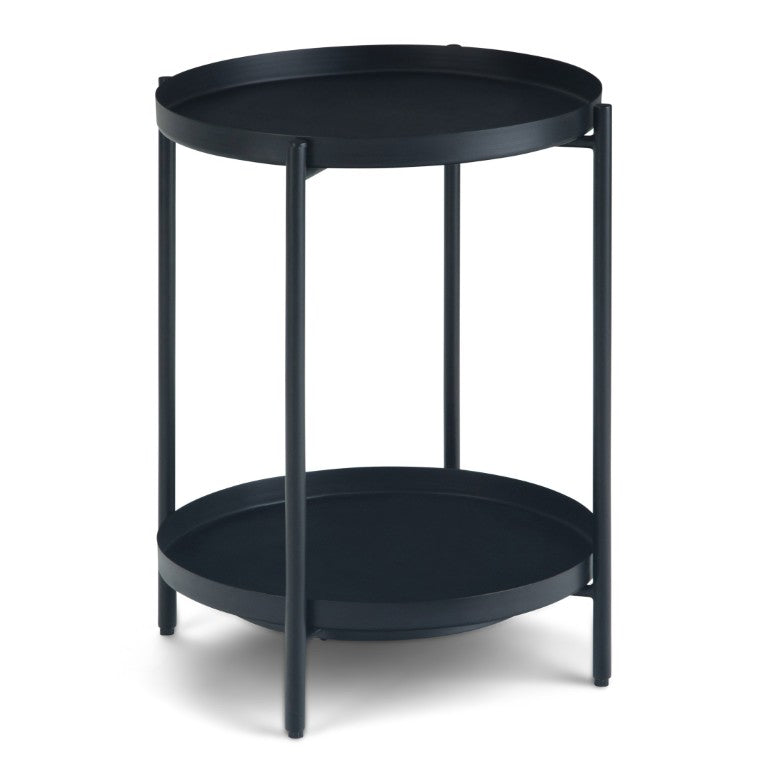 English Elm Thompkins Powder Coated Metal End Table with Reversible Tray Top for Modern Lofts B2732P596380