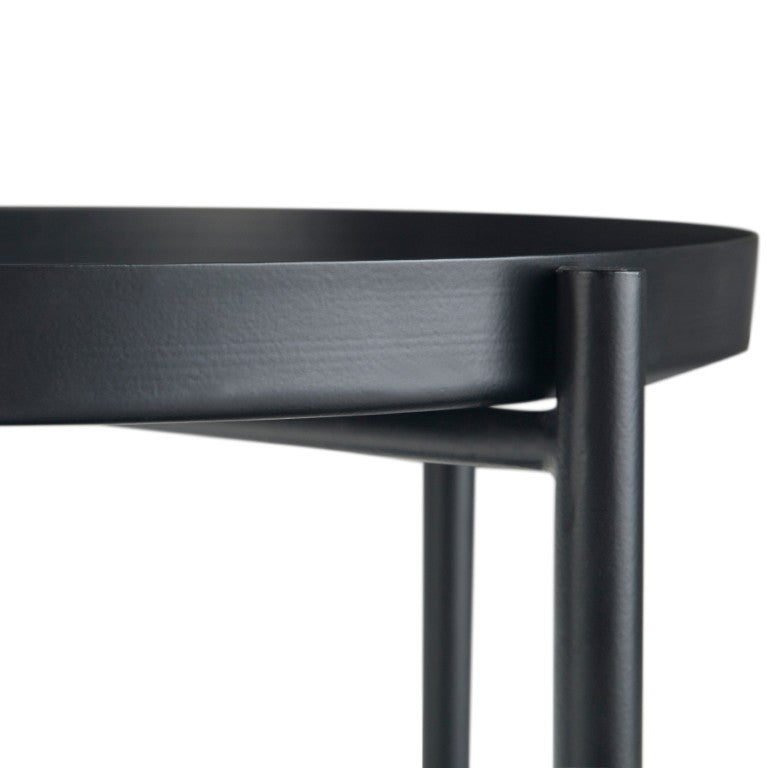 English Elm Thompkins Powder Coated Metal End Table with Reversible Tray Top for Modern Lofts B2732P596380