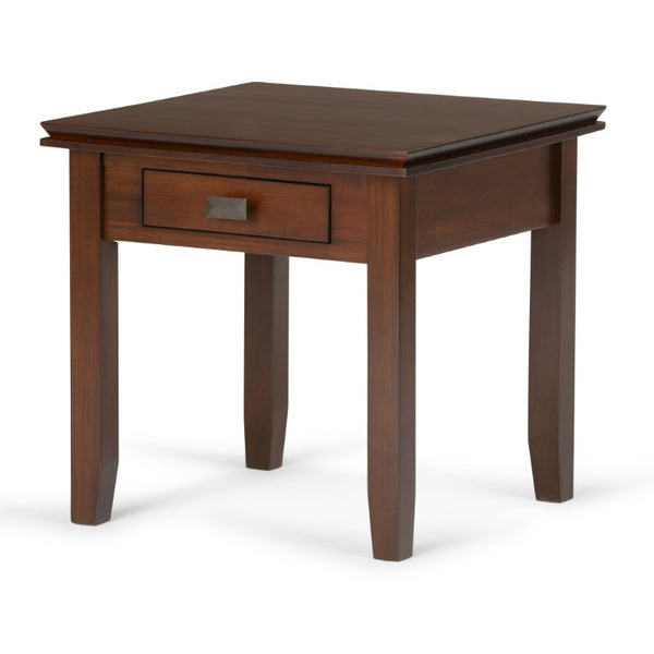 English Elm Holden Solid Wood End Table with Drawer Russet Stain Transitional Living Room Accent B2732P596386