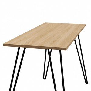 English Elm Owen Hairpin Leg Writing Desk Engineered Wood Top for Home Office or Bedroom B2733P417365