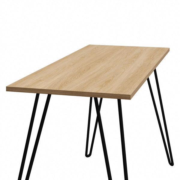English Elm Owen Hairpin Leg Writing Desk Engineered Wood Top for Home Office or Bedroom B2733P417365