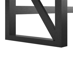 English Elm Crestwood L Shaped Lift Top Standing Desk with Drawer in Matte Black Mdf Finish B2733S00017