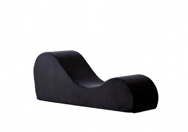 English Elm Solace Ergonomic Floor Chaise Lounge with High Density Foam and Washable Cover Black B2735P271012