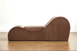 English Elm Solace Ergonomic Floor Chaise Lounge with High Density Foam and Washable Cover Brown B2735P271013