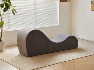 English Elm Solace Ergonomic Floor Chaise Lounge with High Density Foam and Washable Cover Grey B2735P271014