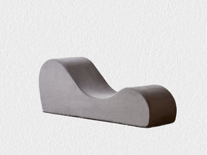 English Elm Solace Ergonomic Floor Chaise Lounge with High Density Foam and Washable Cover Grey B2735P271014
