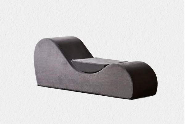 English Elm Solace Ergonomic Floor Chaise Lounge with High Density Foam and Washable Cover Grey B2735P271014