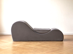 English Elm Solace Ergonomic Floor Chaise Lounge with High Density Foam and Washable Cover Grey B2735P271014