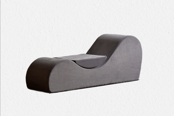 English Elm Solace Ergonomic Floor Chaise Lounge with High Density Foam and Washable Cover Grey B2735P271014