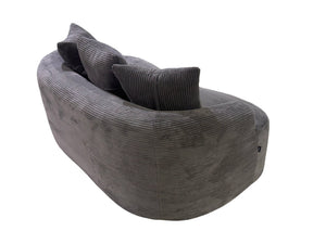 English Elm 65.35" Curved Compact Loveseat with Pocket Spring Upholstery for Studio Living Spaces Grey B2735P477764