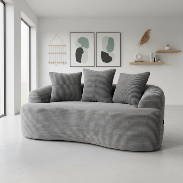 English Elm 65.35" Curved Compact Loveseat with Pocket Spring Upholstery for Studio Living Spaces Grey B2735P477764
