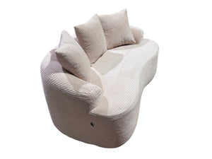 English Elm 65.35" Curved Compact Loveseat with Pocket Spring Upholstery for Studio Living Spaces Beige B2735P477765