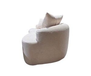 English Elm 65.35" Curved Compact Loveseat with Pocket Spring Upholstery for Studio Living Spaces Beige B2735P477765