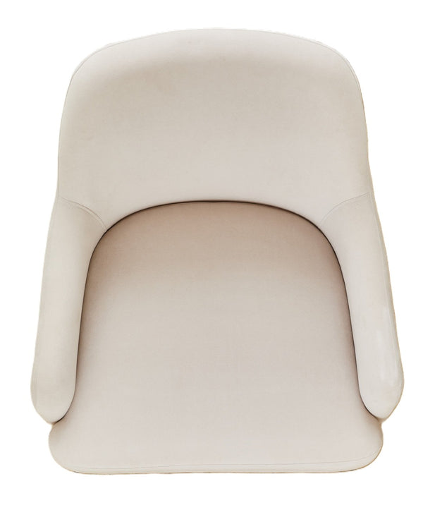 English Elm Beige Velvet Accent Chair Wide Back Foam Cushion Black Metal Legs Modern Living Room B2735P507342