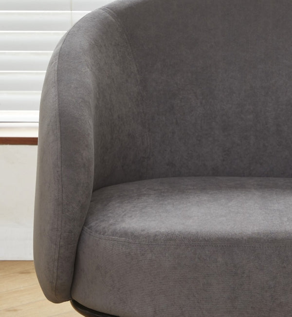 English Elm Corduroy Barrel Armchair with Gold Legs Channel Tufted Upholstery for Living Room B2735P508388