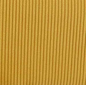 English Elm Corduroy Barrel Armchair with Gold Legs Channel Tufted Upholstery for Living Room Yellow B2735P508392