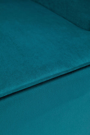 English Elm Versatile Solid Wood Accent Chair Velvet Upholstered Tailored Silhouette for Dining Bedroom Teal Blue B2735P511129
