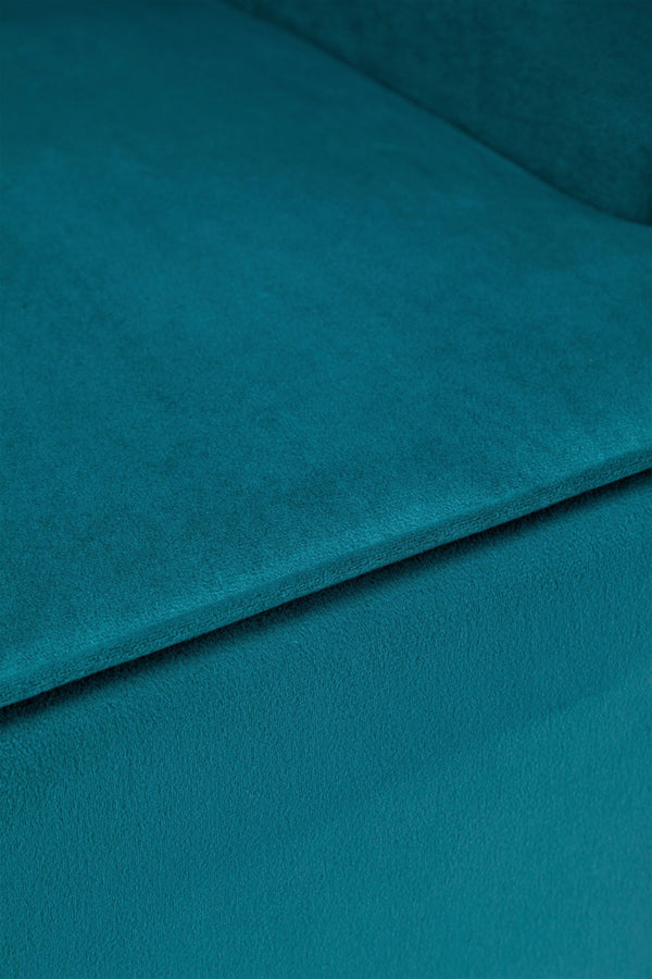 English Elm Versatile Solid Wood Accent Chair Velvet Upholstered Tailored Silhouette for Dining Bedroom Teal Blue B2735P511129
