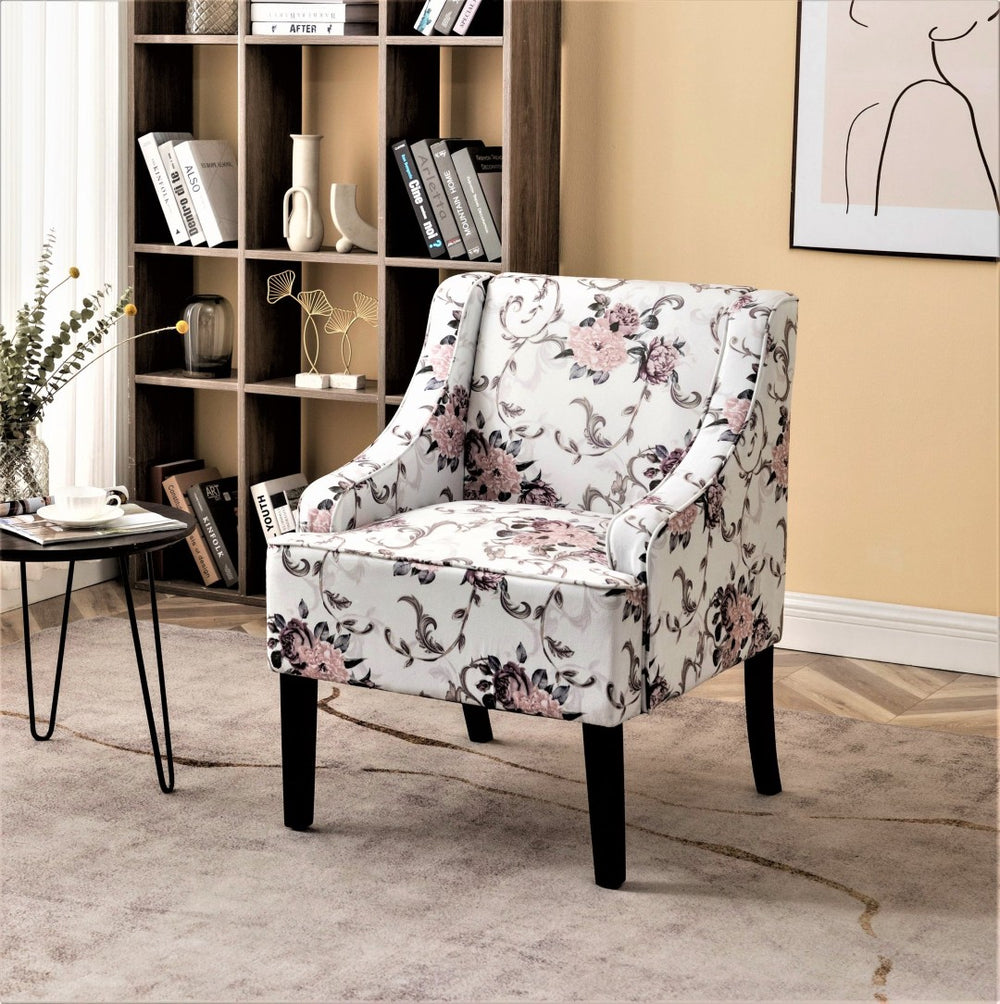 English Elm Versatile Solid Wood Accent Chair Velvet Upholstered Tailored Silhouette for Dining Bedroom Multicolor B2735P511131